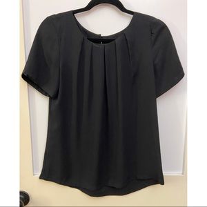 Black Pleated Blouse
